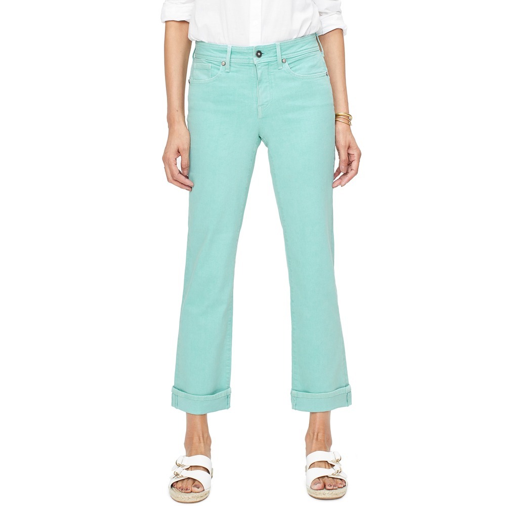 NYDJ Marilyn Women's Blue Cuff Ankle Straight Leg Jeans 2 NWT